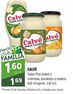 Calvé - Salsa Fina Suave Y Cremosa, Bocabajo O Casera