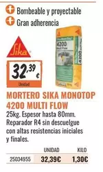 Pikolin - Mortero Sika Monotop 4200 Multi Flow