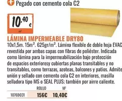 MS - Lamina Impermeable Dry80