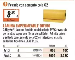 MS - Lamina Impermeable Dry50