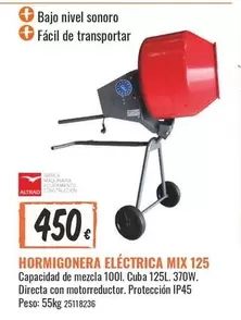 Hormigonera Electrica Mix 125