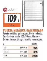 Redondo - Puerta Metalica Galvanizada