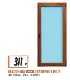 Balconera Oscilobatiente 1 Hoja