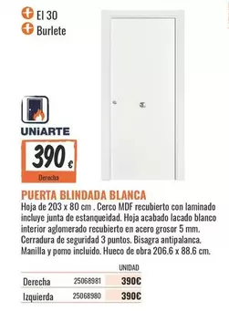 Blanco - Puerta Blindada Blanca