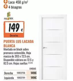 Block - Puerta Lu5 Lacada Blanca