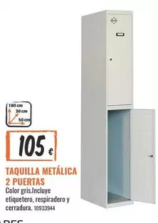 Taquilla Metálica 2 Puertas