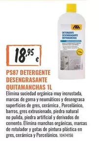 FILA - Ps87 Detergente Desengrasante Quitamanchas