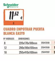 Schneider - Cuadro Empotrar Puerta Blanca Easy9