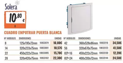 Solar - Empotrar Puerta Blanca