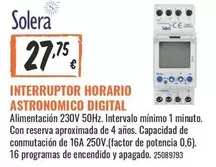 Solera - Interruptor Horario Astronomico Digital