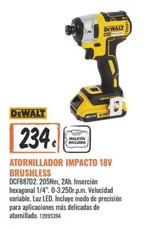 Dewalt - Atornillador Impacto 18V Brushless