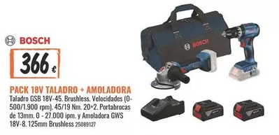 Bosch - Pack 18v Taladro + Amoladora