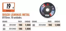Procer - Disco Laminas Metal