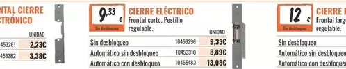 Cierre Eléctrico