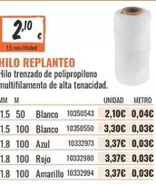 Blanco - Hilo Trenzado De Polipropileno Multifilamento De Alta Tenacidad.