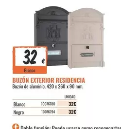 Blanco - Buzon Exterior Residencia