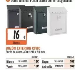 Blanco - Buzon Exterior