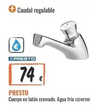 presto - Cuerpo En Latón Cromado. Agua Fria