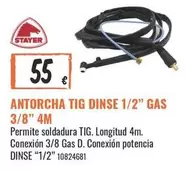 Stayer - Antorcha Tig Dinse 1/2" Gas 3/8" 4m