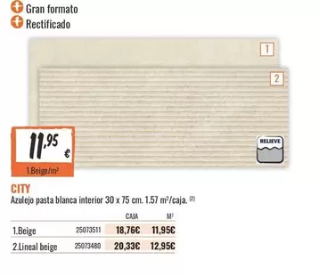 City - Azuléjo Pasta Blanca Interior