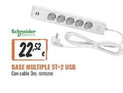 Schneider - Base Multiple 5t+2 Usb