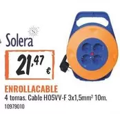Solera - 4 tomas Cable H05VV-F 3x1,5mm2 10m