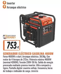 Inverter - Generador Electrico Gasolina 4600w