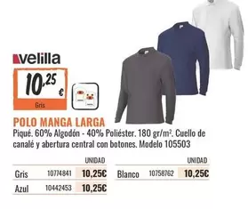 velilla - Polo Manga Larga