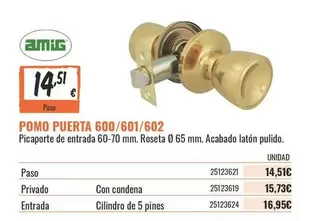 Paso - Pomo Puerta 600/601/602