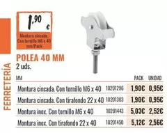 Polea 40 Mm