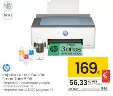 HP - Impresora Multifuncion Smart Tank 5106