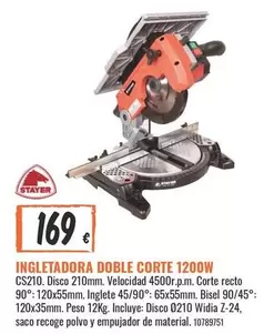 Stayer - Ingletadora Doble Corte 1200W