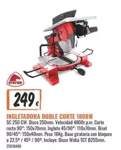 Stayer - Ingletadora Doble Corte 1800w
