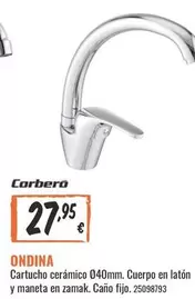 Corberó - Cartucho Ceramico 040mm. Cuerpo En Laton Y Maneta En Zamak