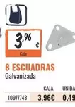8 Escuadras Galvanizada