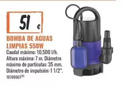 51 - Bomba De Aguas Limpies 550w