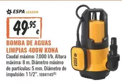 Espa - Bomba De Aguas Limpies 400w Kona