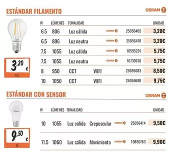Osram - Estandar Filamento