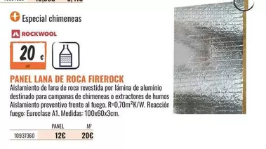 Rockwool - Panel Lana De Roca Firerock