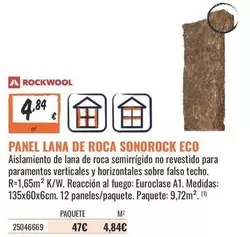 Rockwool - Panel Lana De Roca Sonorock Eco