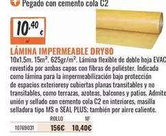 MS - Lamina Impermeable Dry80