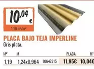 Placa Bajo Teja Imperline