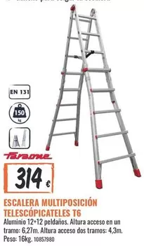 Escalera Multiposicion Telescópicatles T6