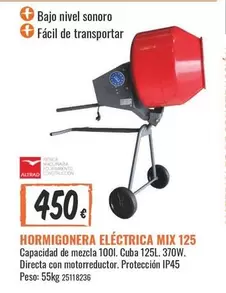 Hormigonera Electrica Mix 125