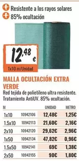Solares - Malla Ocultacion Extra Verde