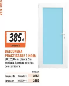 Balconera Practicable 1 Hoja
