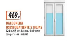 Balconera Oscilobatiente 2 Hojas