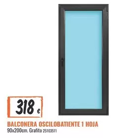 Balconera Oscilobatiente 1 Hoja