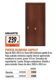 uniarte - Puerta Blindada Sapelly
