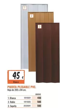 PVC - Puerta Plegable Pvc